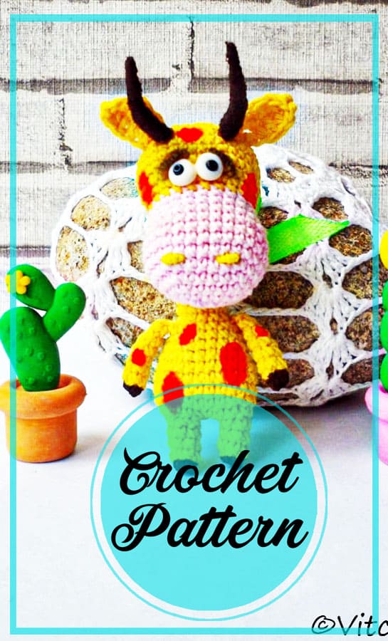 Amigurumi Crochet Yellow Cow Free Pattern-1