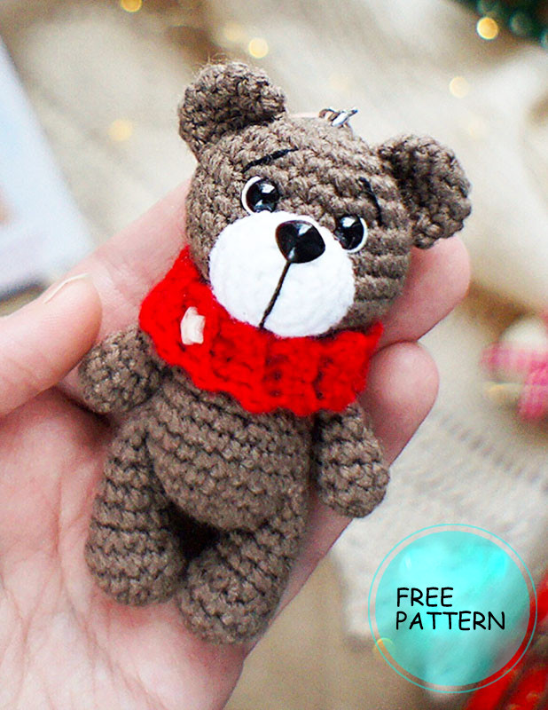 Amigurumi Keychain Bear for Beginners Free Pattern-1