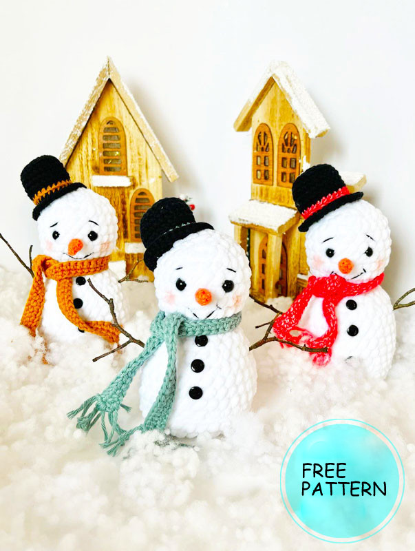 Amigurumi Plush Little Snowman Free Pattern-1