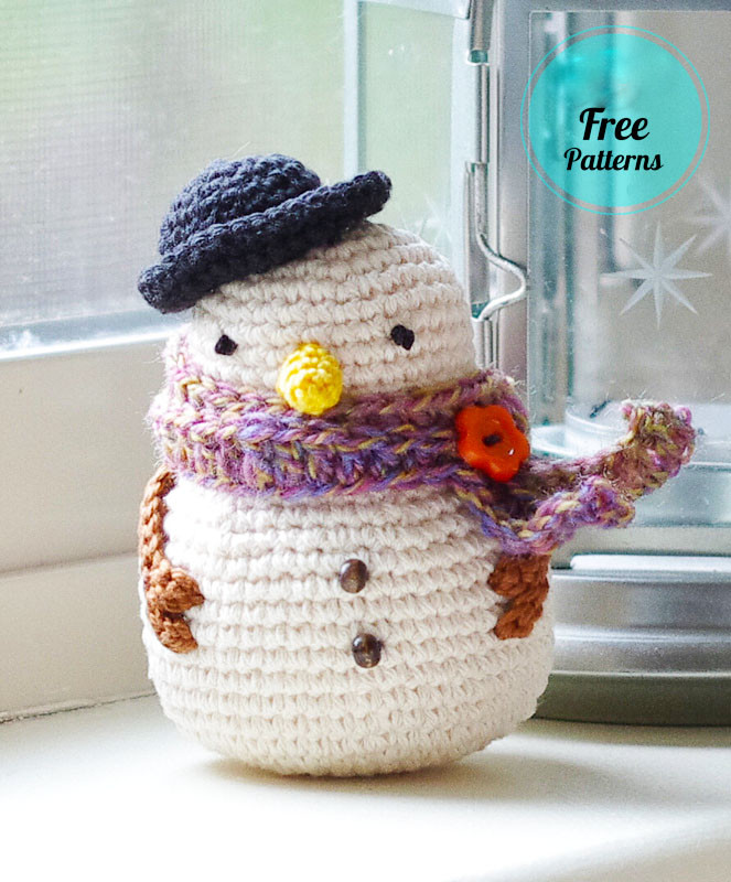 Amigurumi Ornament Snowman Free Pattern-2