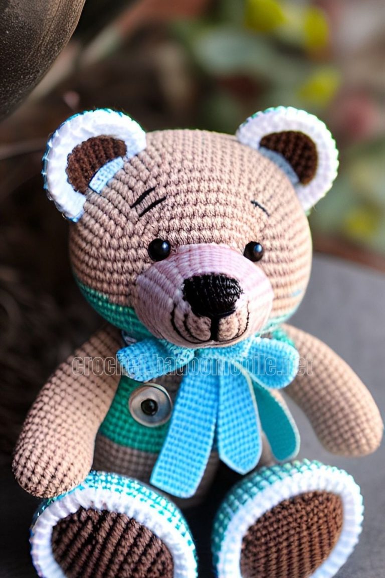 Amigurumi Teddy Bear in Pajamas with Bunny Shoes Free Pattern-1 - FREE ...