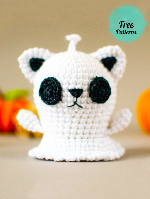 Amigurumi Ghost Cat For Halloween Free Pattern-1