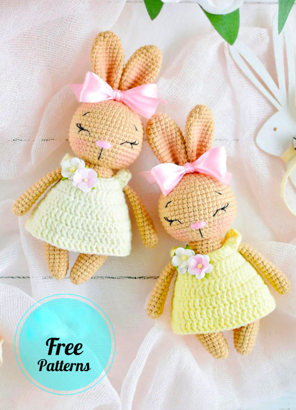 Amigurumi Bunny in Dress Free Pattern-3