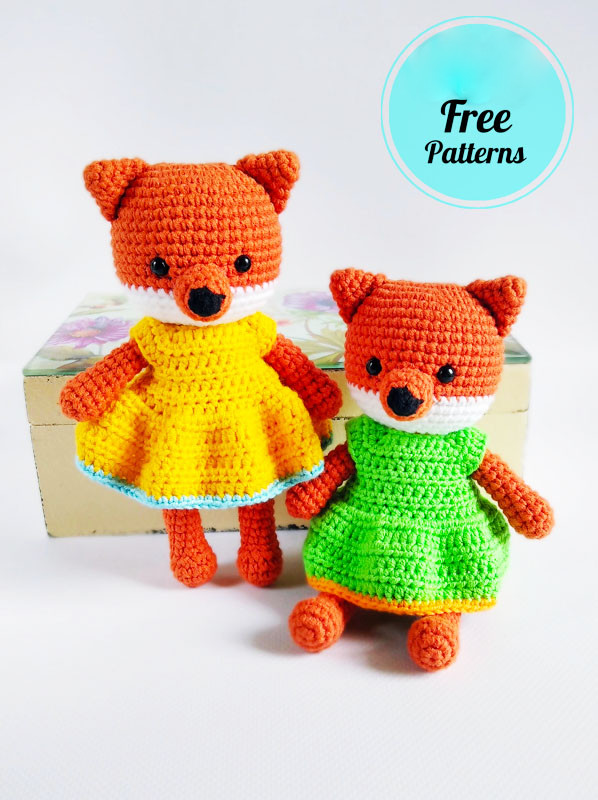 Amigurumi Fox Nina with Dress Free Pattern-2