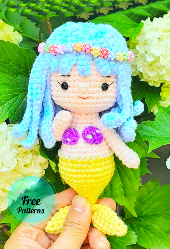 Amigurumi Summer Mermaid Doll Free Pattern-1