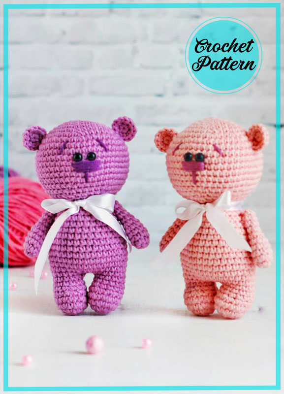 Amigurumi Crochet Mini Teddy Bear Free Pattern-4