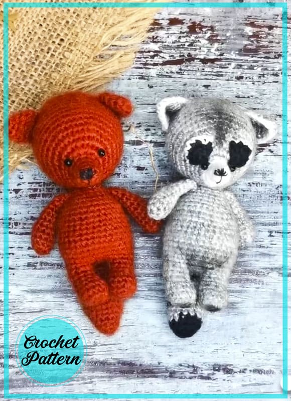 Amigurumi Crochet Raccoon and Bear Free Pattern-1