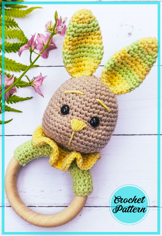 Amigurumi Crochet Rattle Bunny Free Pattern-3