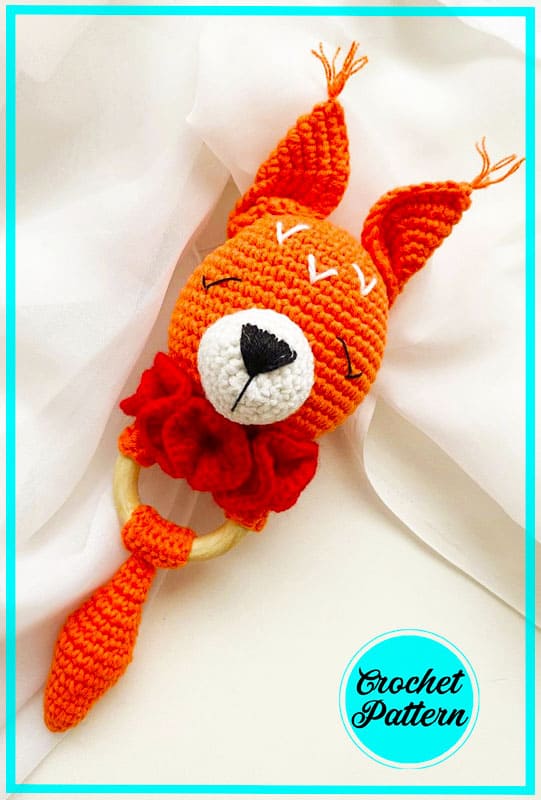 Amigurumi Crochet Squirrel Rattle Free Pattern-1