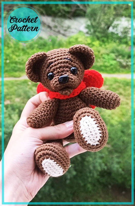 Amigurumi Crochet Teddy Bear with Scarf Free Pattern-1