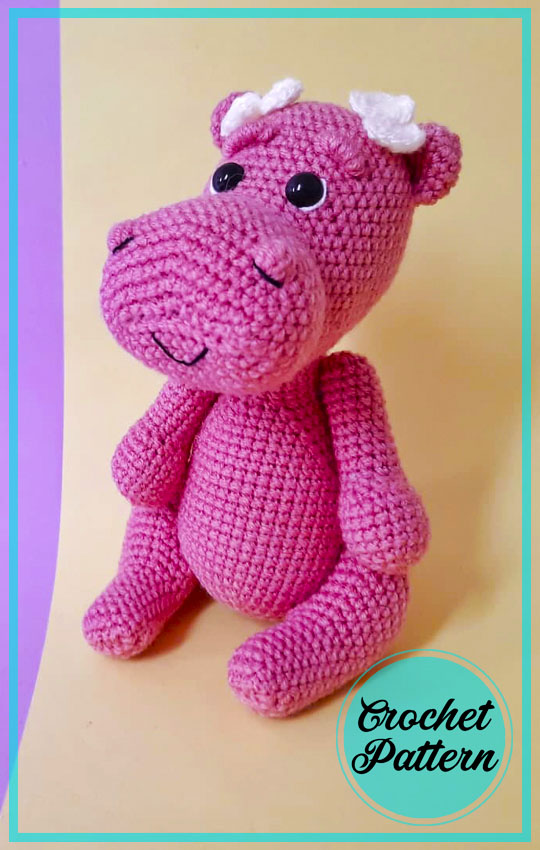 Amigurumi Pink Hippo Free Crochet Pattern-3