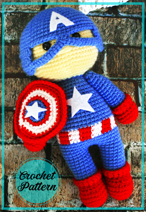 Amigurumi Crochet Captain America Free Pattern-1