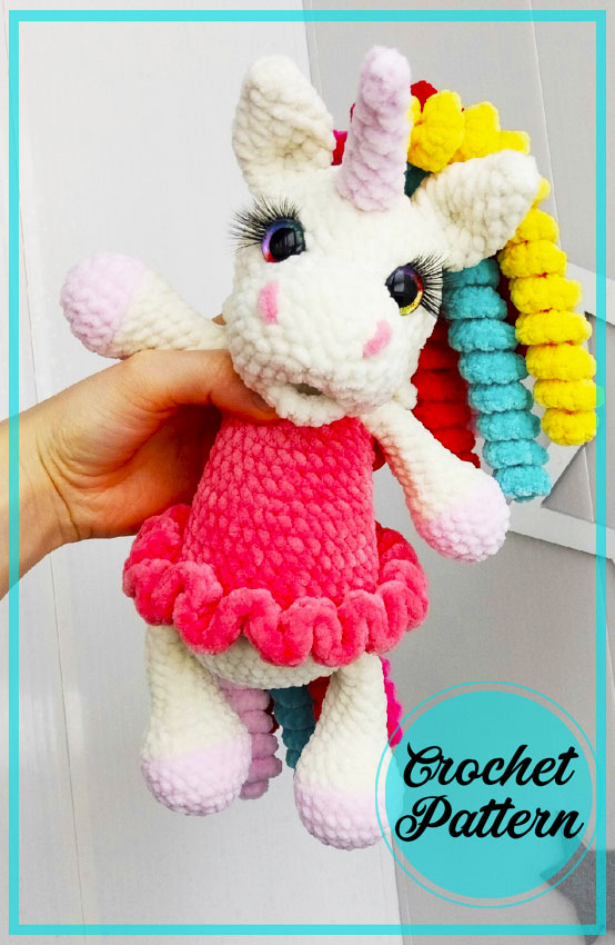 Amigurumi Flying Crochet Unicorn Free Pattern-1