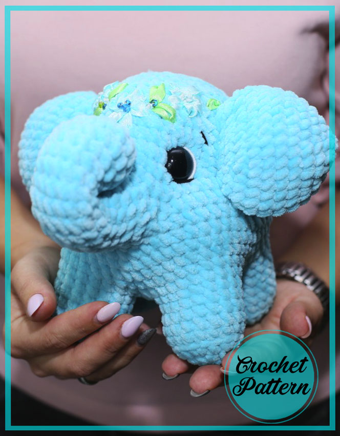 Amigurumi Plush Crochet Elephant Marshmallow Free Pattern-1