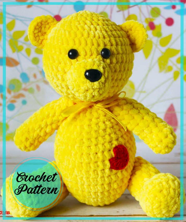 Amigurumi Velvet Teddy Crochet Bear Free Pattern-1