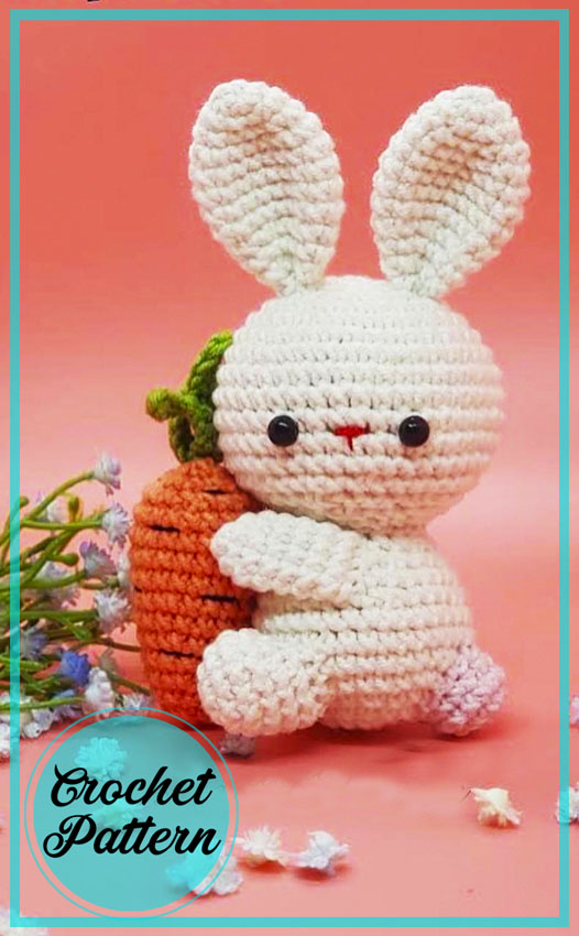Amigurumi Baby Bunny Crochet Keychain Free Pattern-1