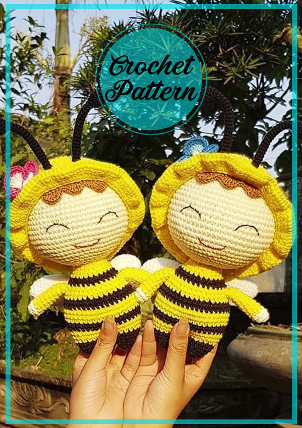Amigurumi Spring Crochet Bee Doll Free Pattern-1